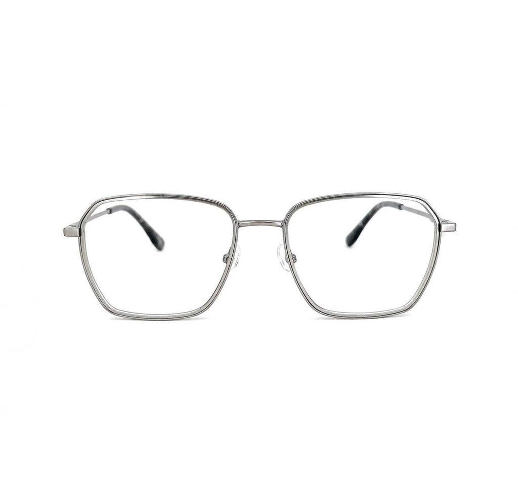Carvani - óculos de grau oval aço