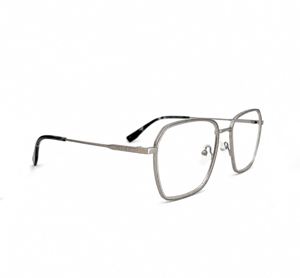 Carvani - óculos de grau oval aço